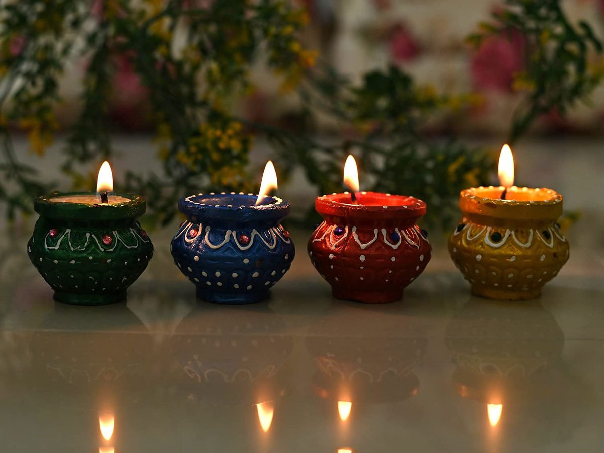 Diyas with Natural Colors - Photo Gallery