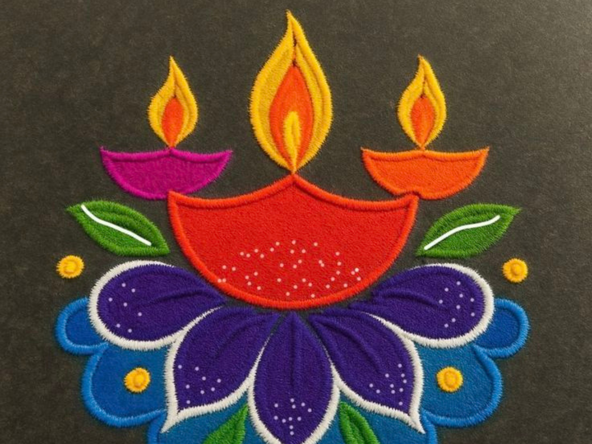 Diya-Inspired Rangoli - Photo Gallery
