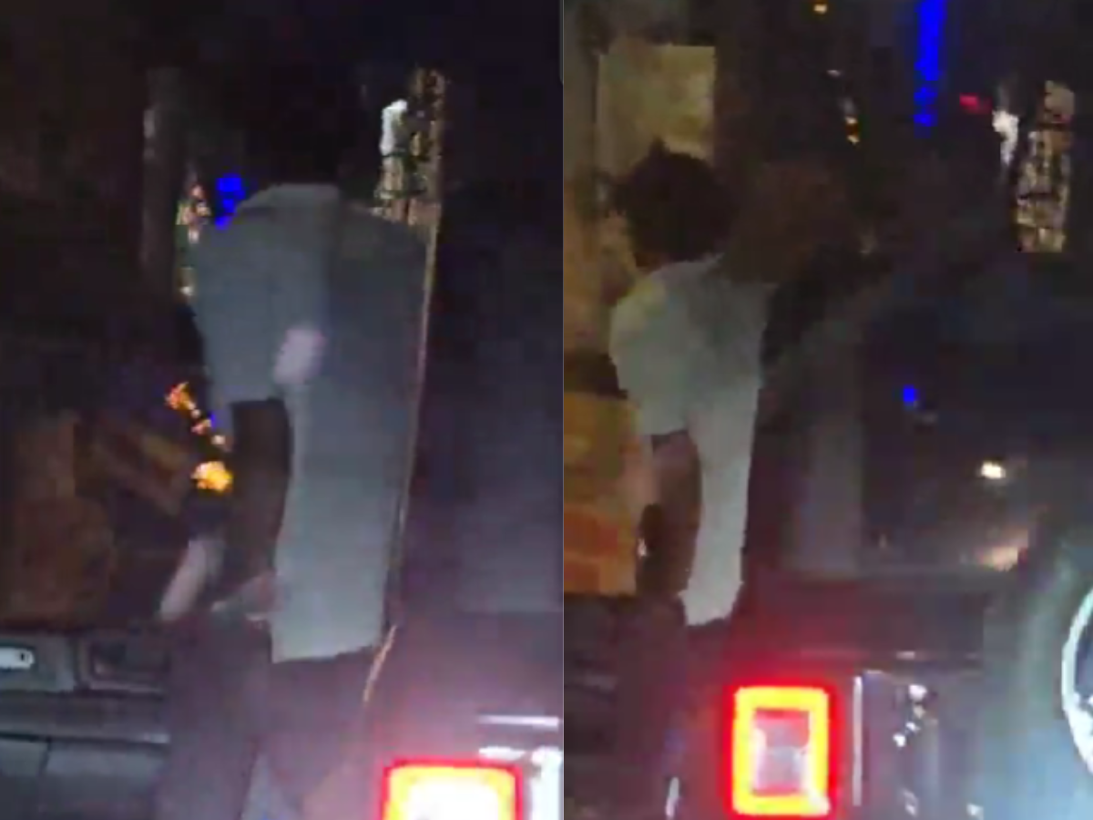 Man Caught Urinating from Moving SUV in Sadar Bazaar, Police Register Case Goes viral| WATCH