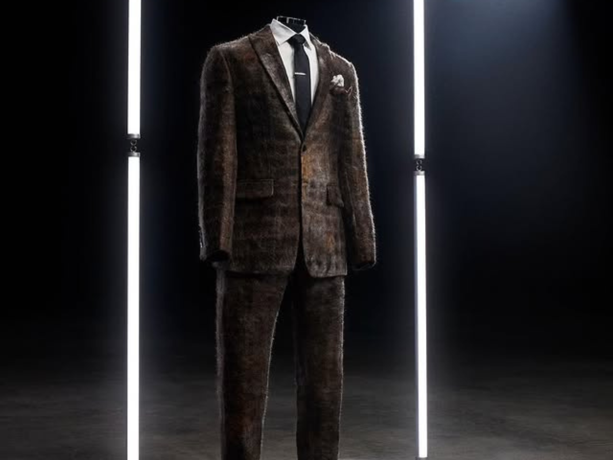 World’s First Two-Piece Suit Crafted from Moustache Hair Pays Tribute to Men Lost to Cancer