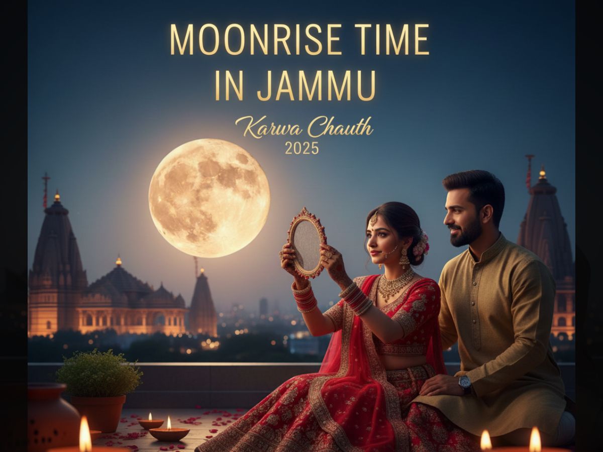 Karwa Chauth 2025 Moonrise Time in Jammu: Check Katha Time, Puja Time & Moonset | Full Details