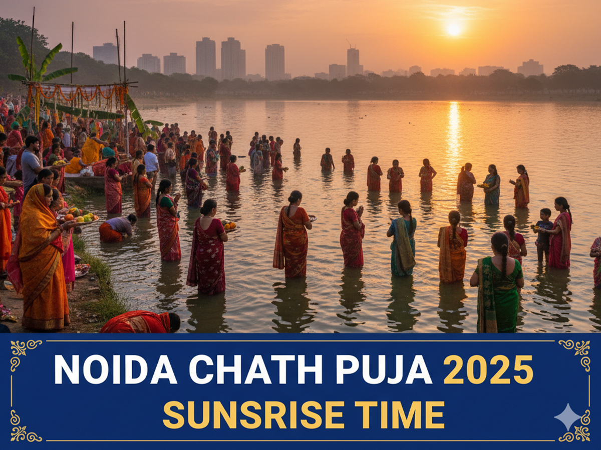 Noida Chhath Puja 2025 Sunrise Time: Check Usha Arghya Sunrise Time, Muhurat, Rituals, Puja Vidhi, & Paran Date