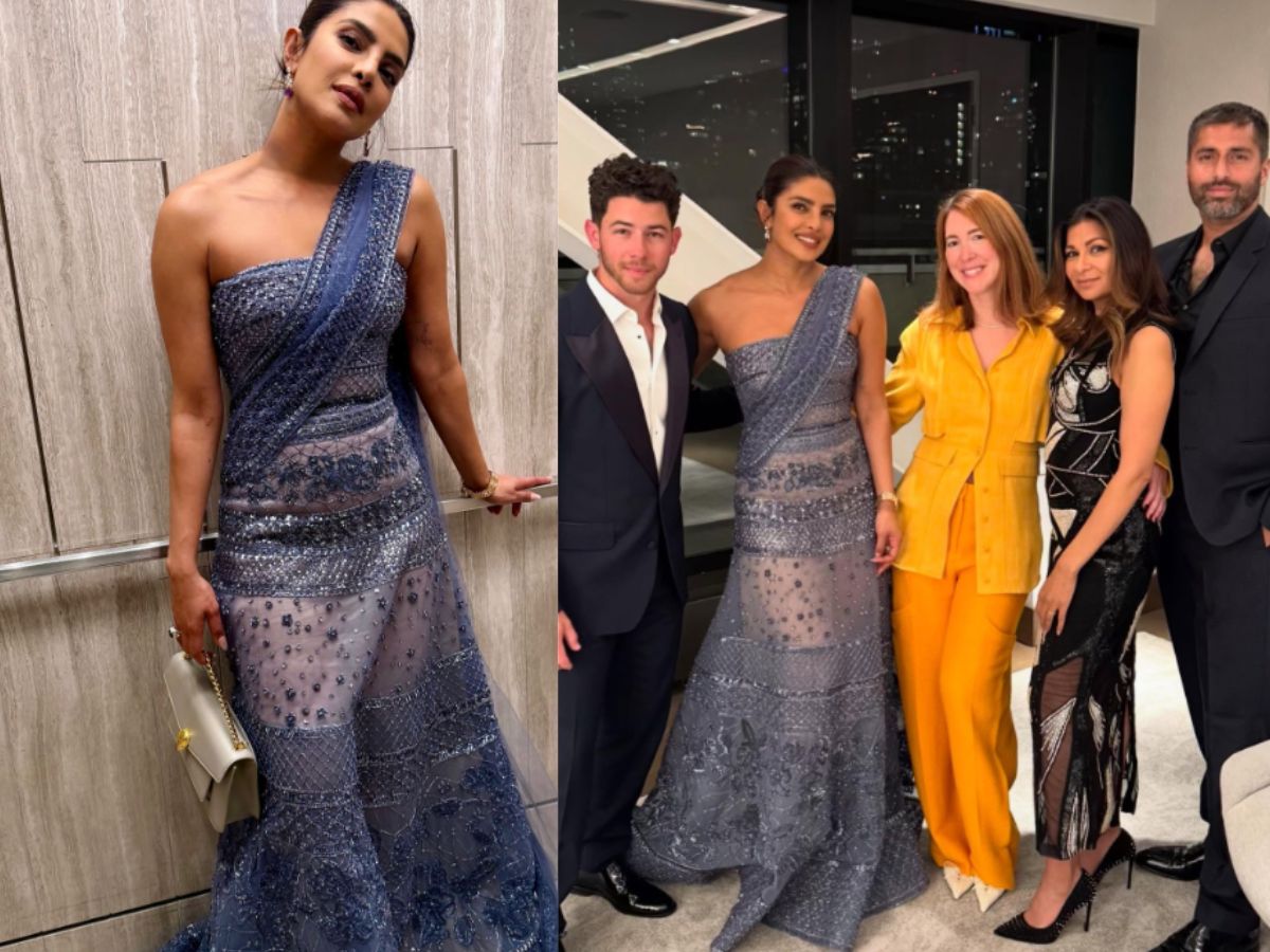 Priyanka Chopra Stuns in Cobalt Blue Elie Saab Gown at Pratham USA Gala