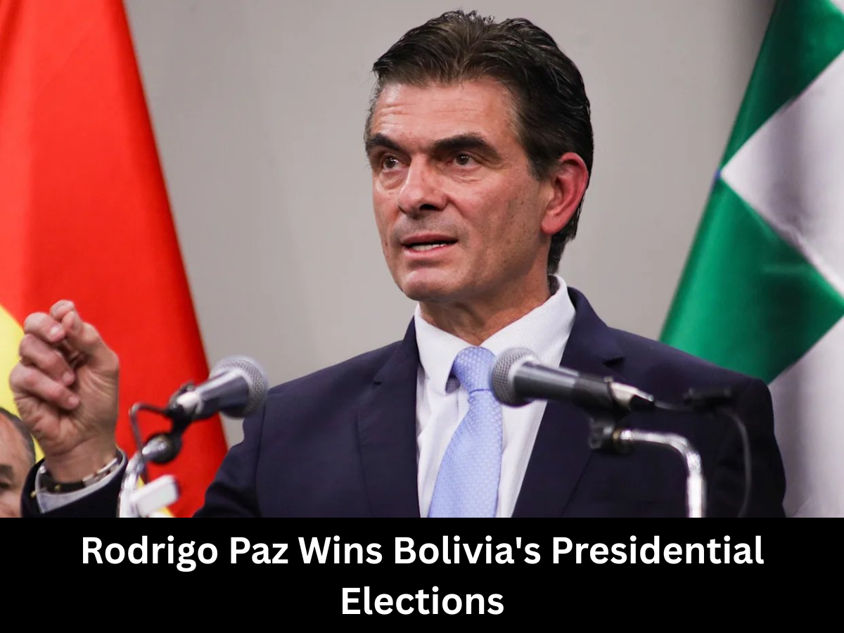 BREAKING: Rodrigo Paz Wins Bolivia's Presidential Elections, Ends The Dominance of Socialism After Economic Crisis