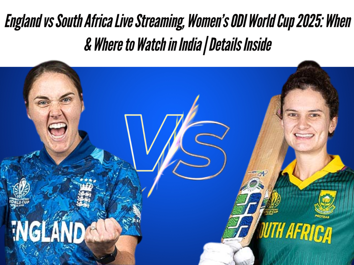 England vs South Africa Live Streaming, Women’s ODI World Cup 2025: When & Where to Watch in India | Details Inside