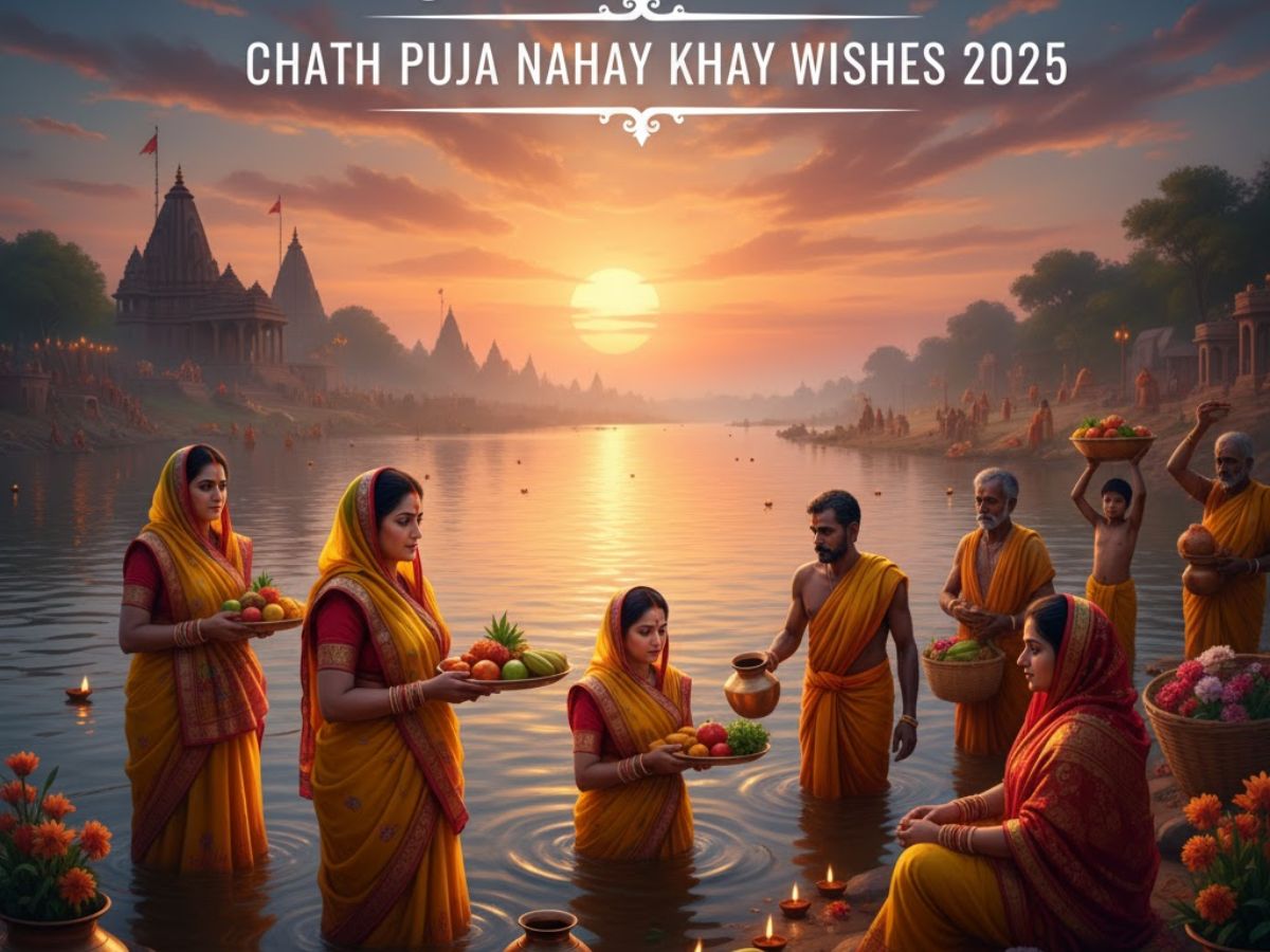 Chhath Puja Nahay Khay Wishes 2025: Heartfelt Wishes to Share with Family, Friends, and Devotees