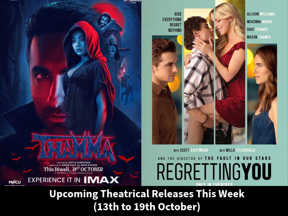 Upcoming Theatrical Releases This Week (13th to 19th October): From Thamma to Regretting You, Check All The New Releases During Diwali Week