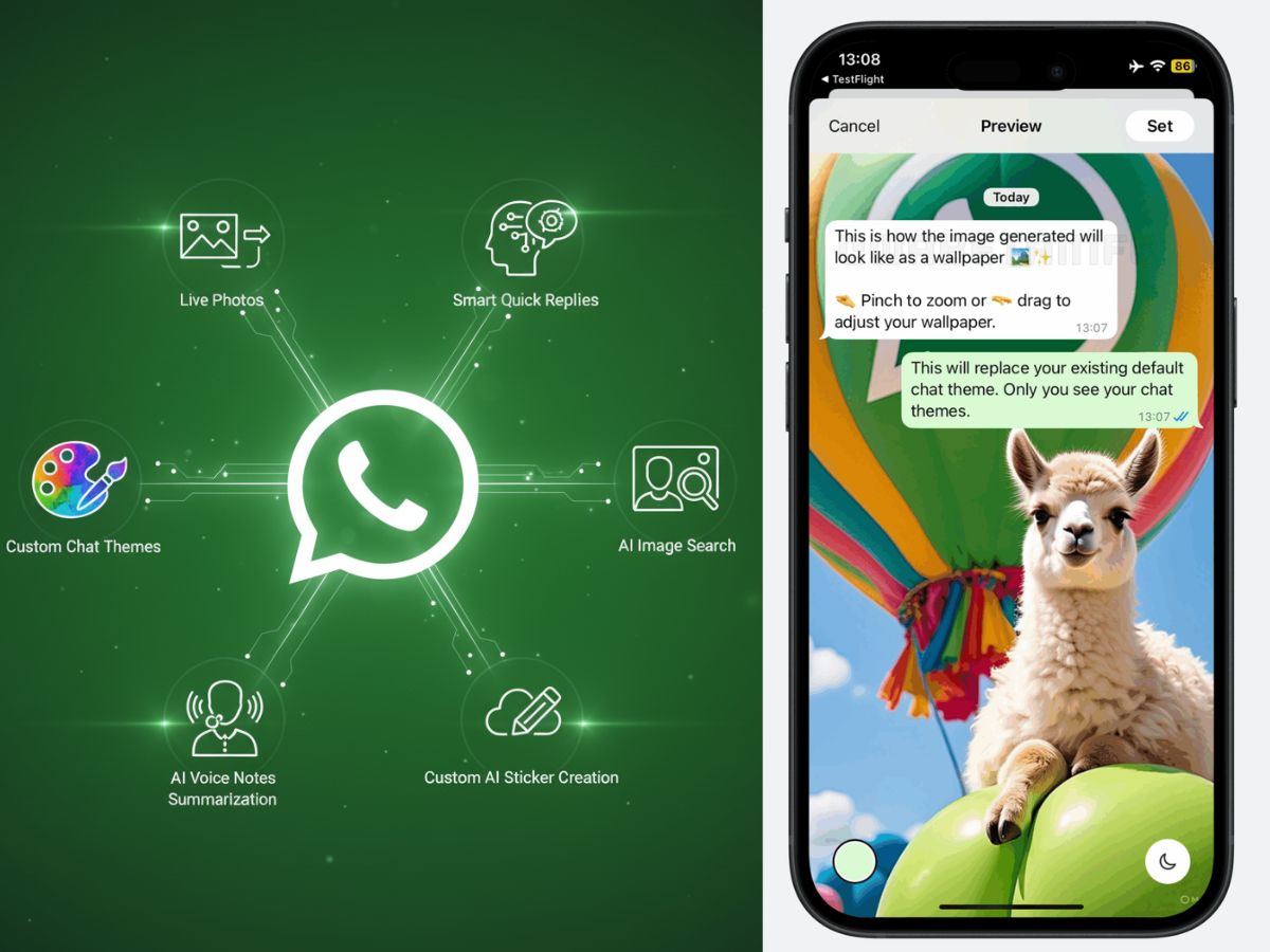 WhatsApp Rolls Out 6 Major AI Features: From Live Photos to Custom Chat Themes & More