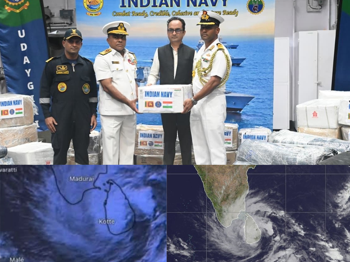 Cyclone Ditwah: India Sends Urgent Relief to Sri Lanka via INS Vikrant & Udaygiri Under ‘Operation Sagar Bandhu’
