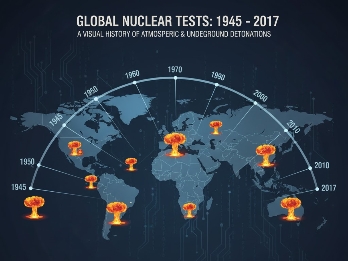 Trump Sparks Debate on Nuclear Testing: Revisiting Global Nuclear Explosions Through History