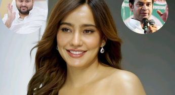 Actor Neha Sharma’s Awkward Moment: Confuses Tejashwi Yadav for Brother Tej Pratap in Viral Clip| WATCH