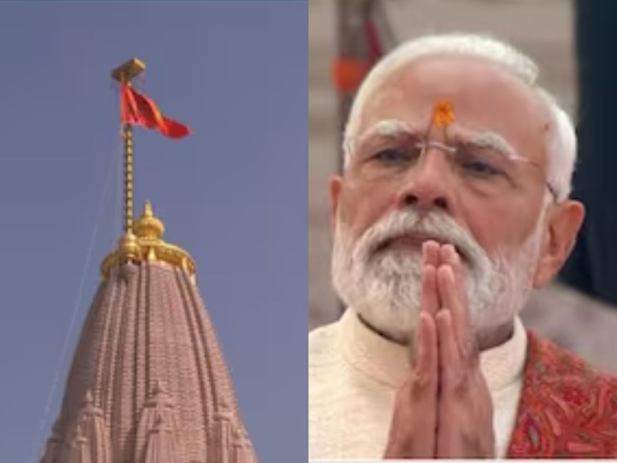 PM Modi Hoists Saffron Flag at Ayodhya Ram Temple, Says ‘Centuries-Old Wounds Are Healing’