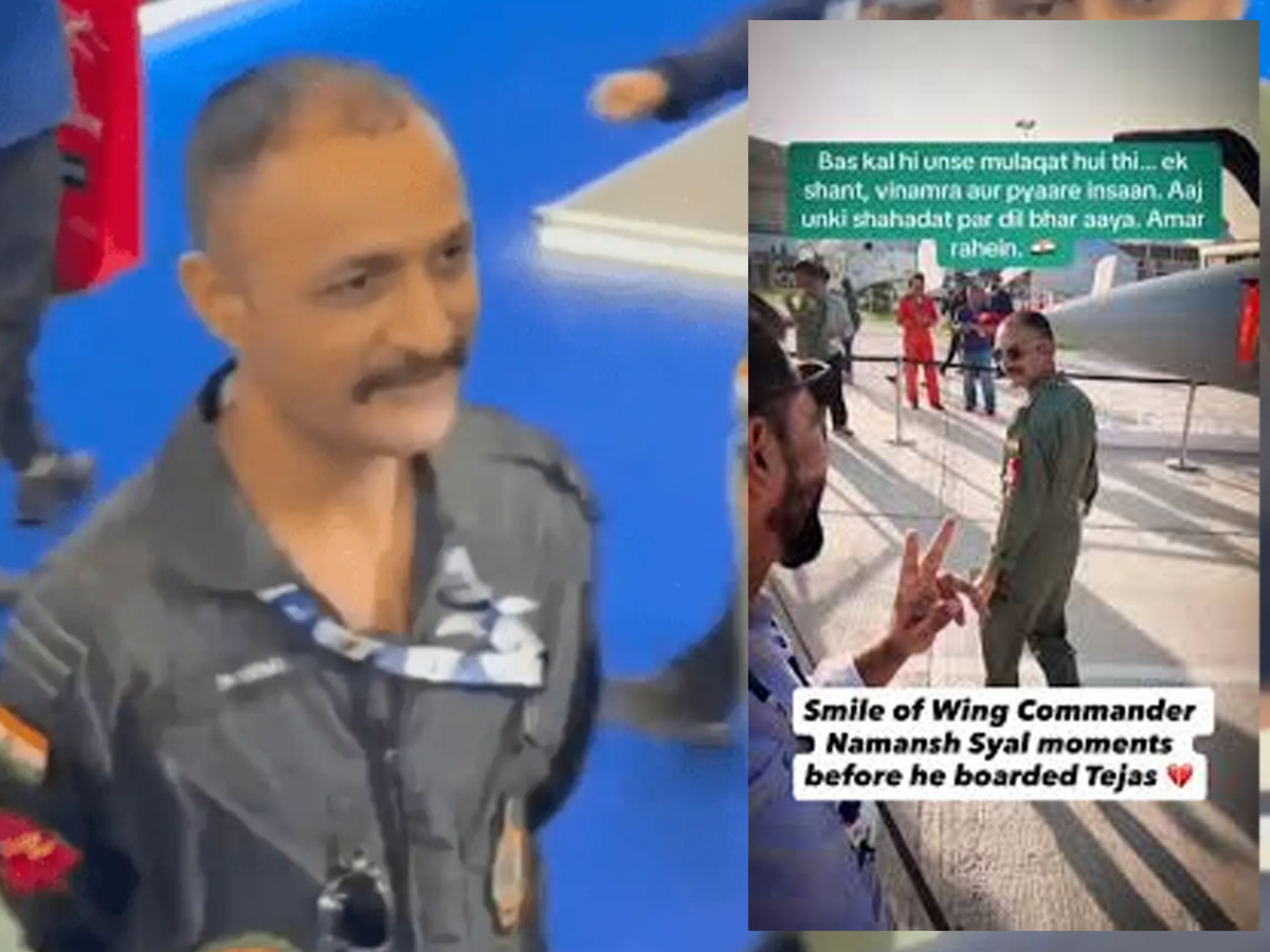 Last Moments of Wing Commander Namansh Syal: Smiling at Dubai Airshow Before Tragic Tejas Crash | Watch