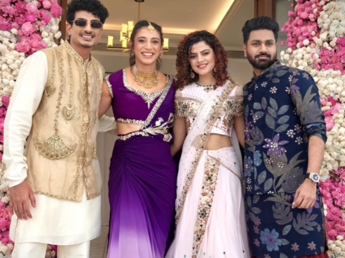 World Cup Winner Smriti Mandhana & Palash Muchhal Shine at Pre-Wedding Mehndi Celebration
