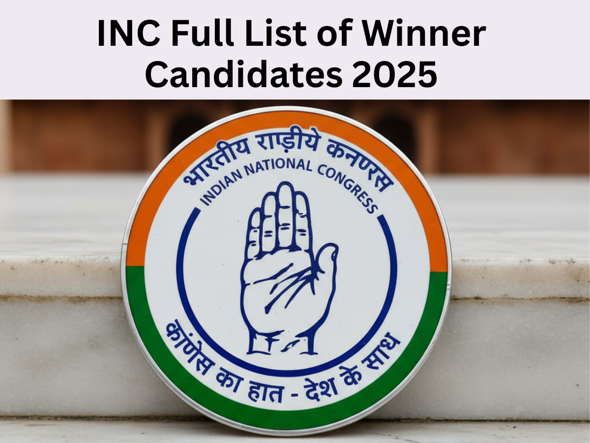 Check Full List of INC Winner Candidates 2025 | Bihar Assembly Election Result 2025 (results.eci.gov.in)
