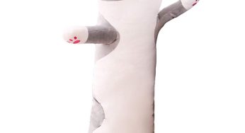 Cat Plush Hugging Pillow, Cat Stuffed Animals Soft Kitten Plush Long Body Pillow Toy Gifts for Kids