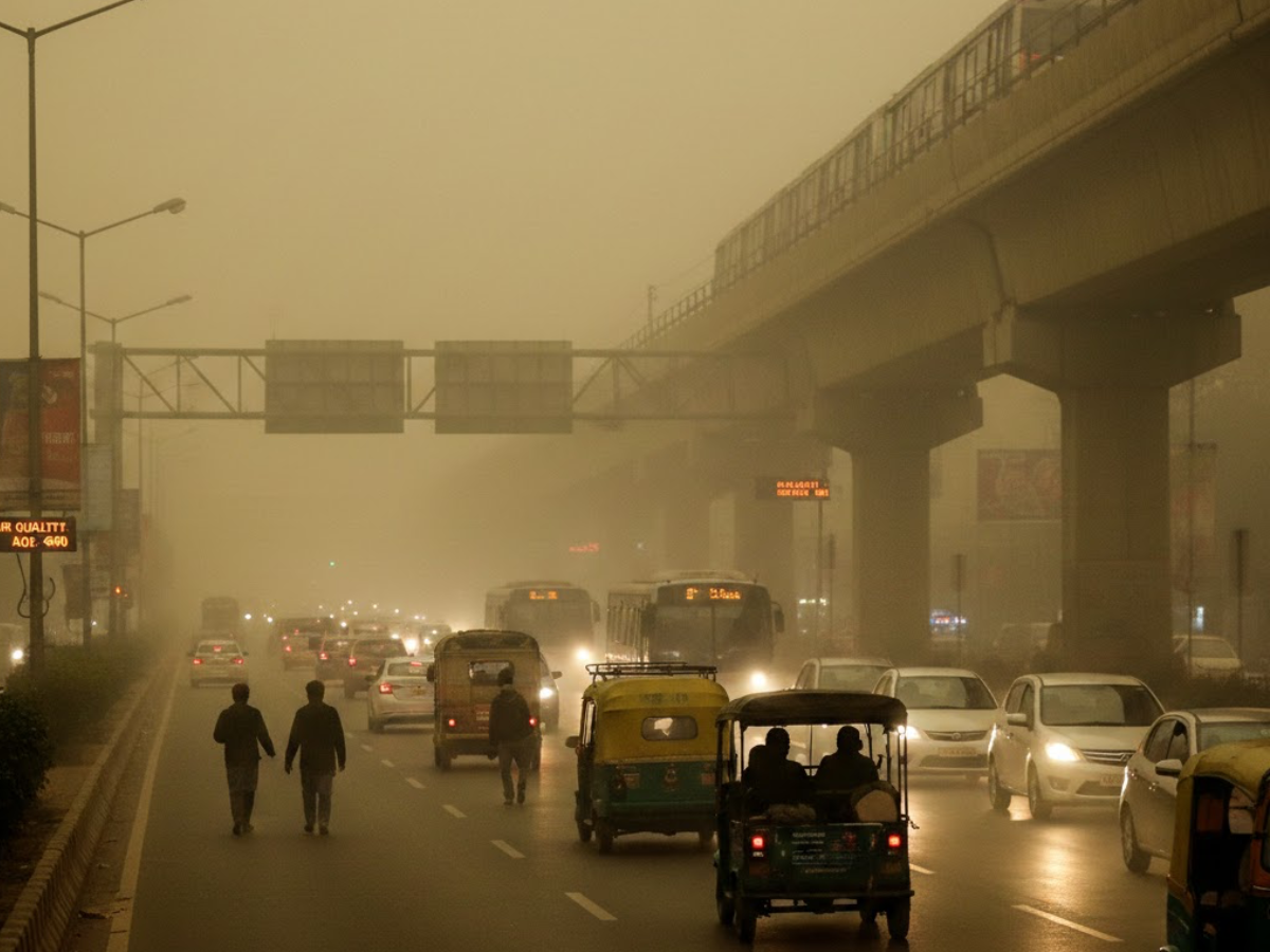 AQI Hits 384 as Dense Fog Disrupts Flights & Trains Across Delhi-NCR