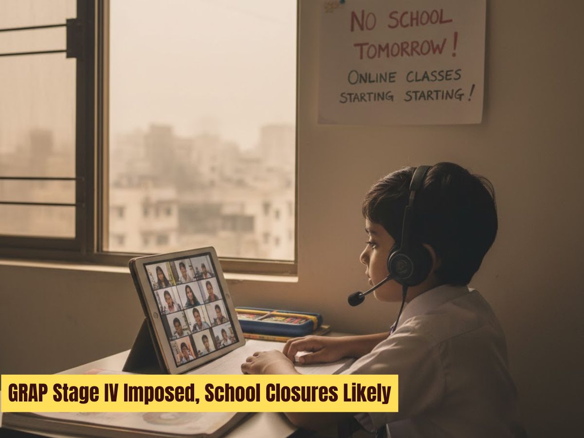 School Closure in Delhi: Severe Air Quality Triggers GRAP 4 – Check Latest School Updates for Delhi-NCR