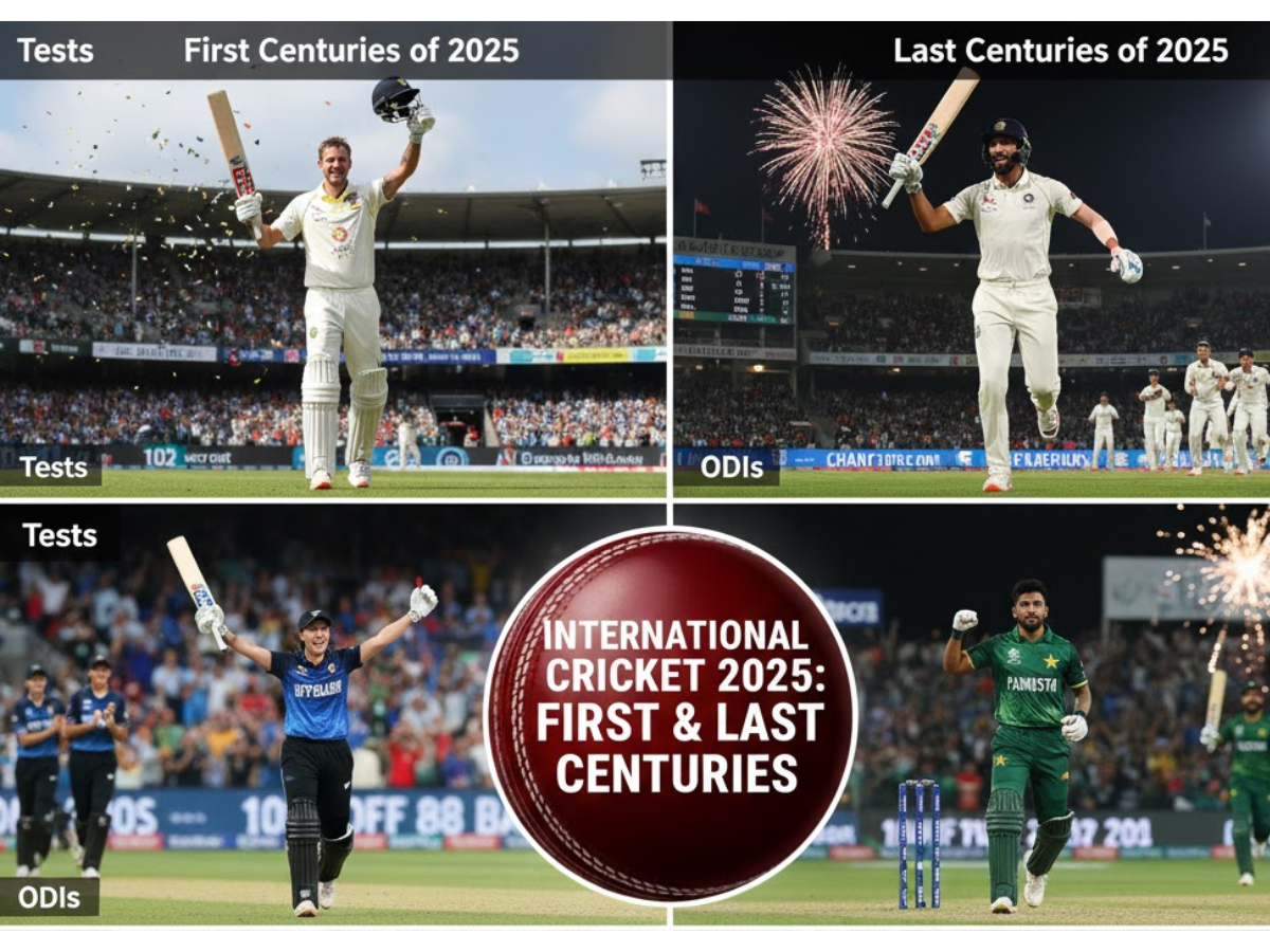 Who Scored the First & Last Centuries of 2025? Full List Across Tests, ODIs & T20Is