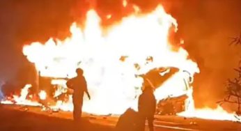 NH-48 Bus Fire in Karnataka: 9 Killed After Lorry Crashes Into Sleeper Coach in Chitradurga | Watcha