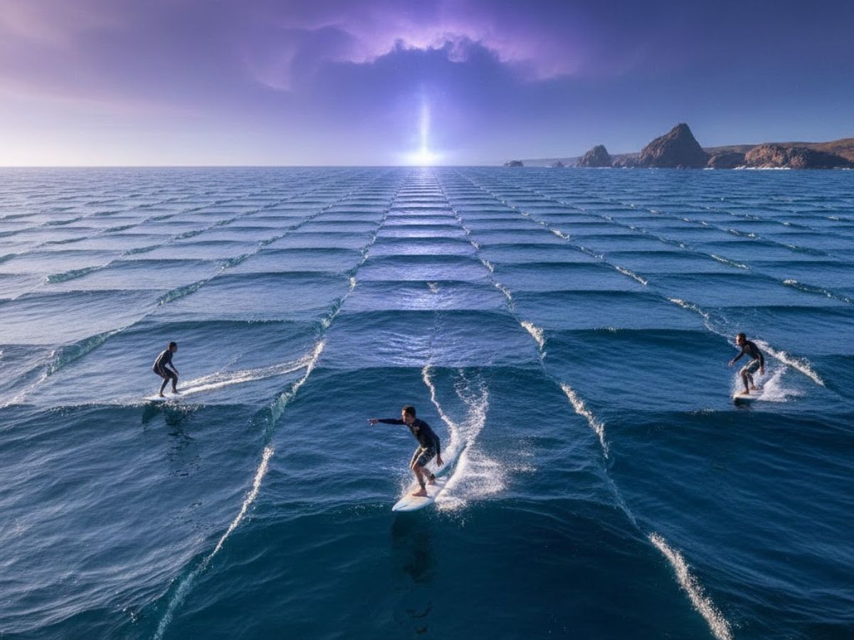 Surfers Discover Bizarre, Repeating 130-Foot Wave ‘Glitch’ in Ocean | Watch