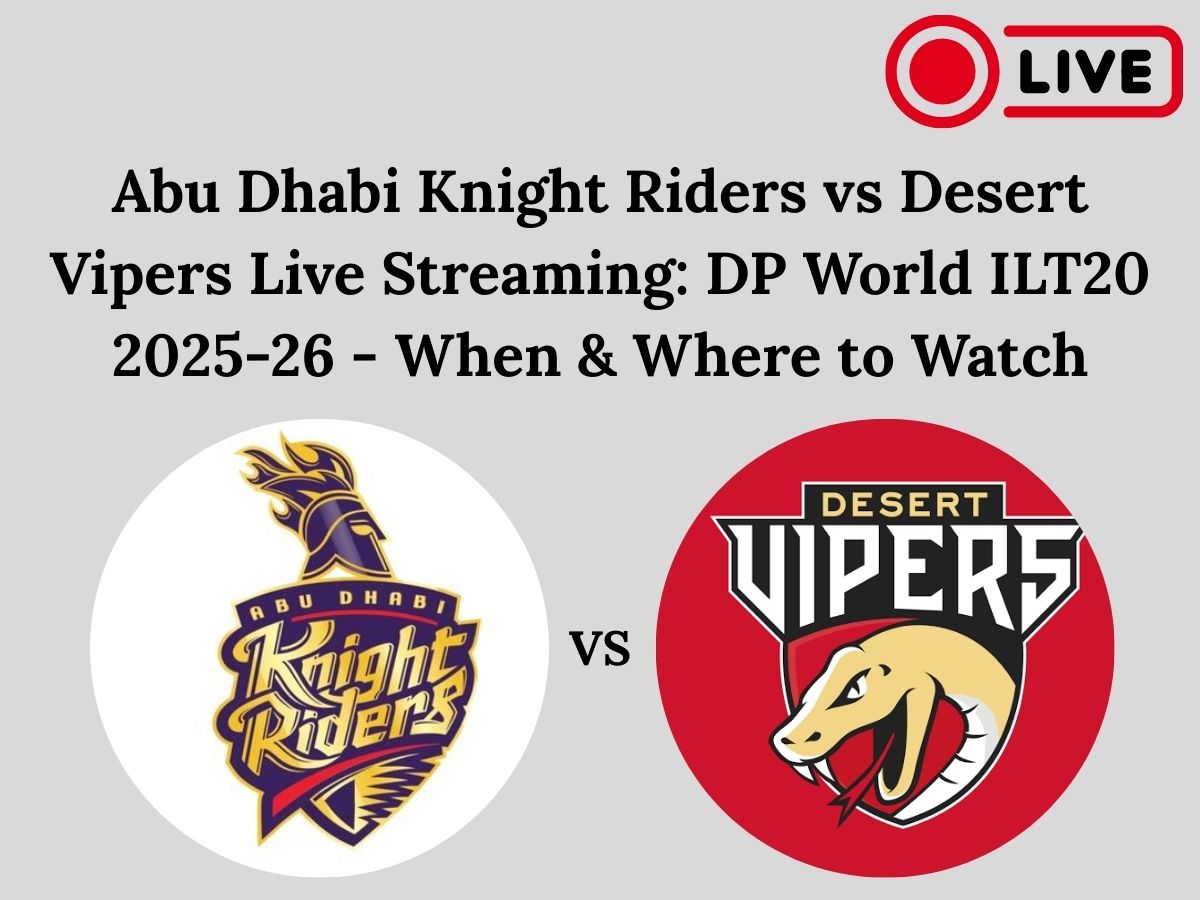 Abu Dhabi Knight Riders vs Desert Vipers Live Streaming: DP World ILT20 2025-26 – When & Where to Watch