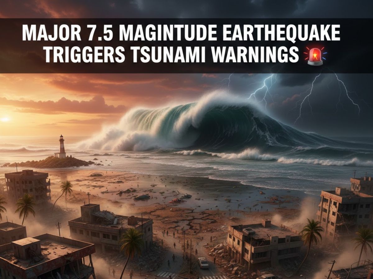 Japan on Alert: Major 7.5 Magnitude Earthquake Triggers Tsunami Warnings, Evacuations in Northeast Japan