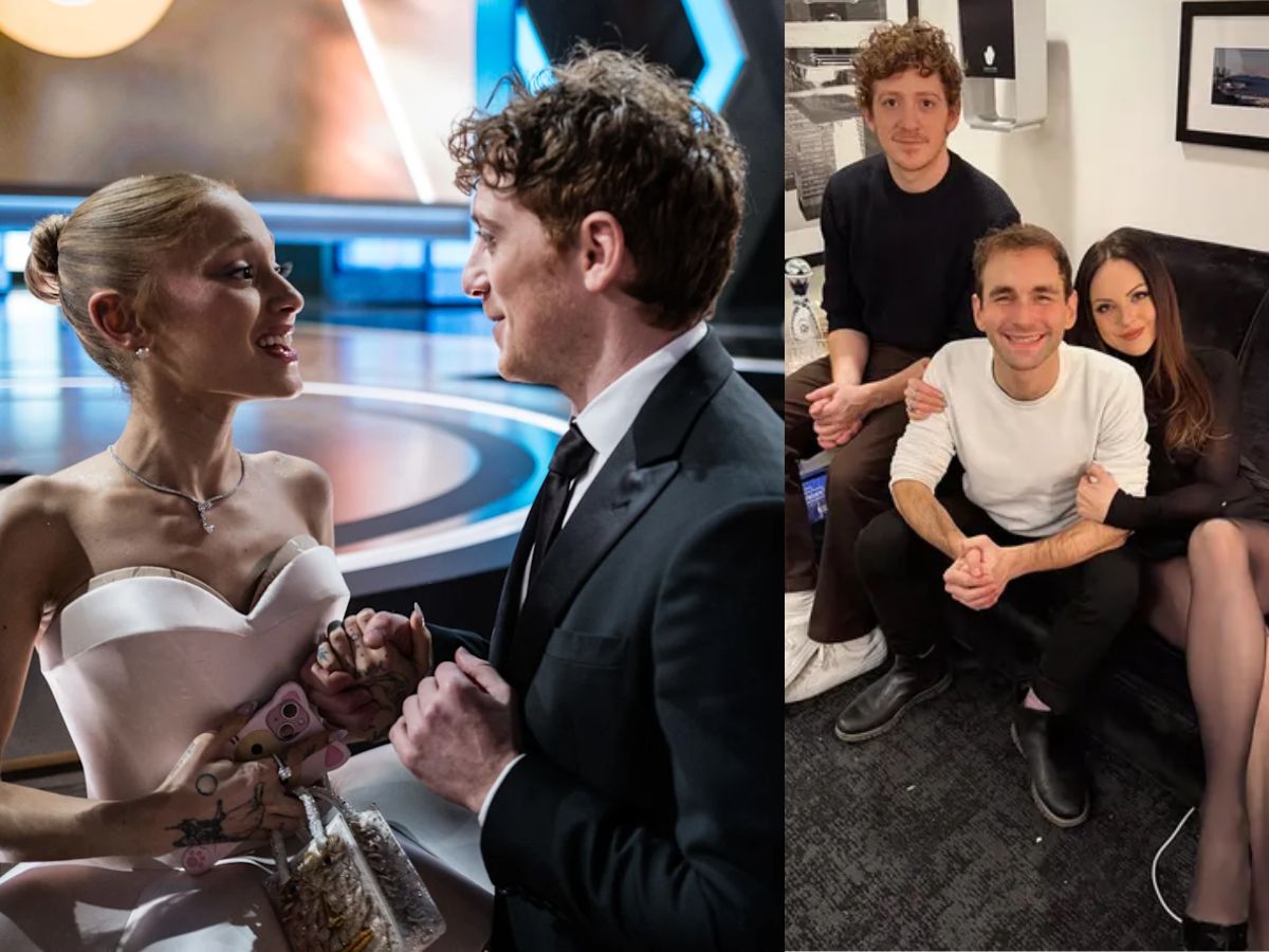 Ethan Slater Makes ‘Sneak’ Backstage Appearance at Ariana Grande’s SNL, Silencing Split Chatter