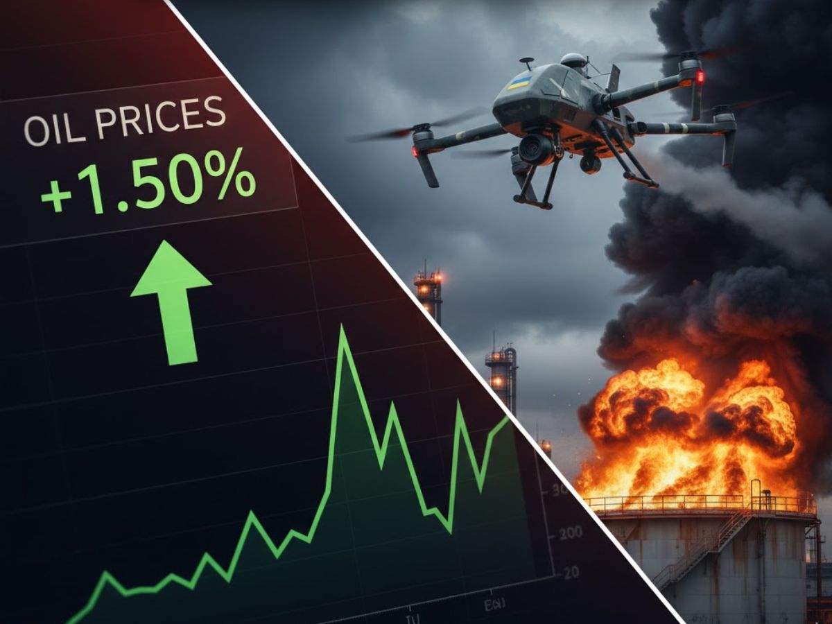 Oil Prices Jump Over 1% on Ukraine Drone Strikes, OPEC Hold