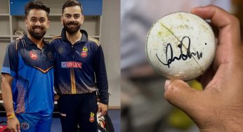 Virat Kohli Signs Match Ball, Poses with Spinner Who Took His Wicket in Vijay Hazare Trophy