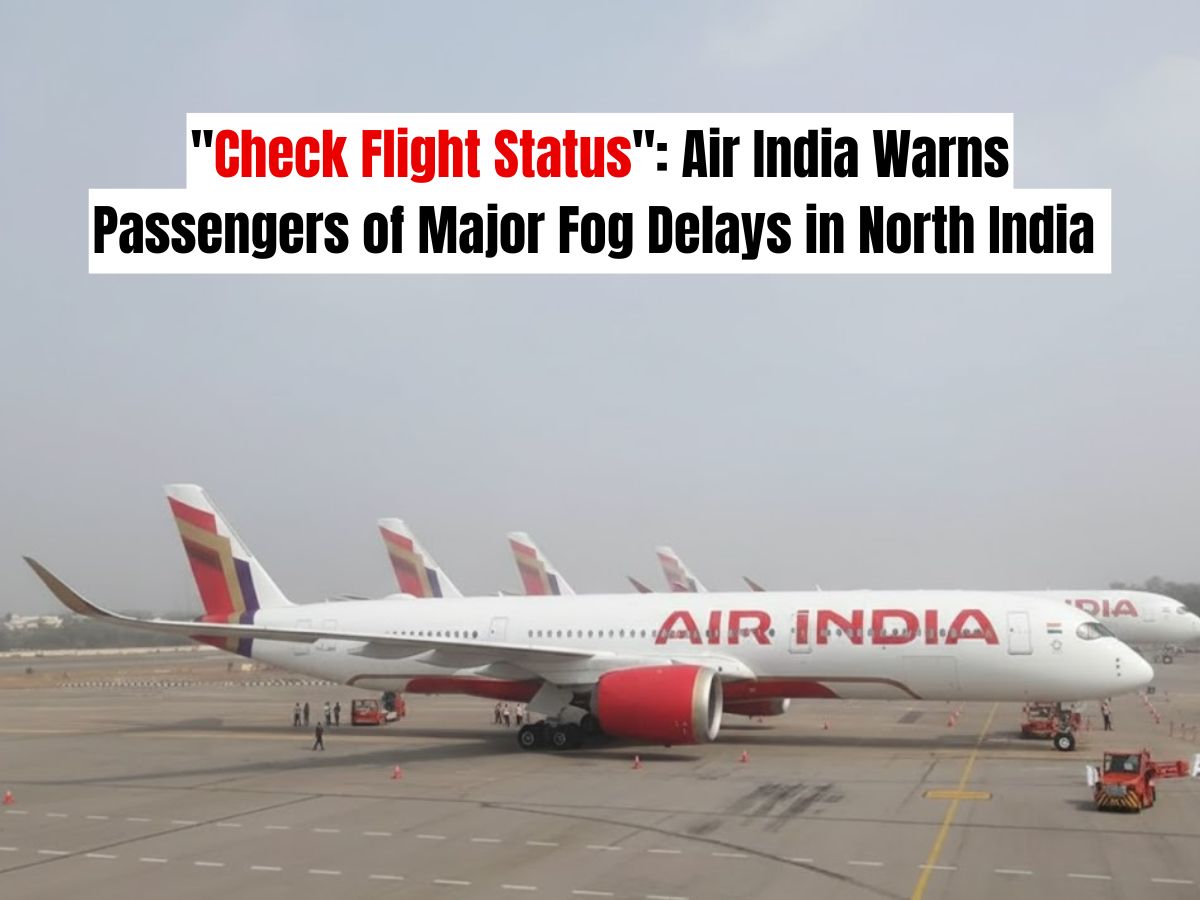 Fog Alert: Air India Warns of Flight Disruptions Due to Dense Fog in North India, Issues Travel Advisory for Multiple Cities