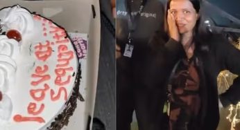 Woman Birthday Cake Zomato Error Sparks Laughter as ‘Leave at Security’ Appears on Cake Instead of ‘Happy Birthday’ | Watch