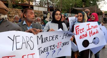 Protests erupt in Karachi after rights activist Imaan sentenced to 17 years in jail