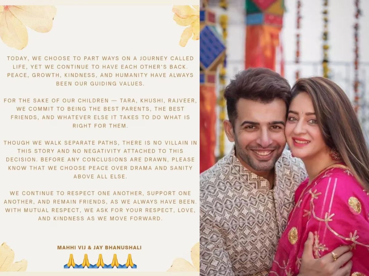 TV’s Golden Couple Splits: Jay Bhanushali & Mahhi Vij Divorce After 14 Years—Read Their Emotional Note