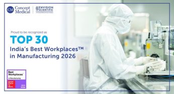 CONCEPT MEDICAL GROUP RECOGNIZED AMONG INDIA’S TOP 30 MID-SIZE BEST WORKPLACES IN MANUFACTURING 2026