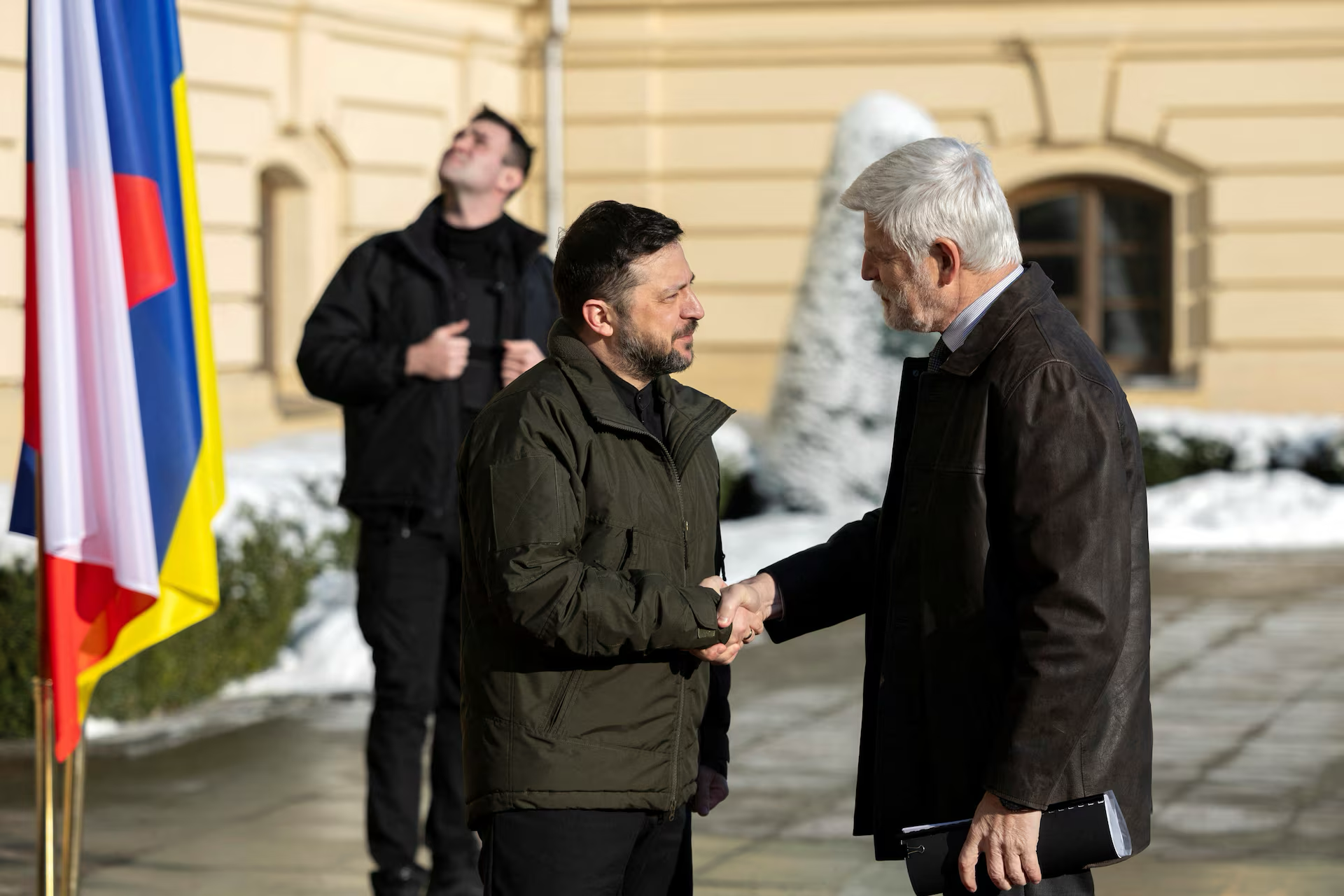 Ukrainian President Volodymyr Zelenskiy meets his Czech