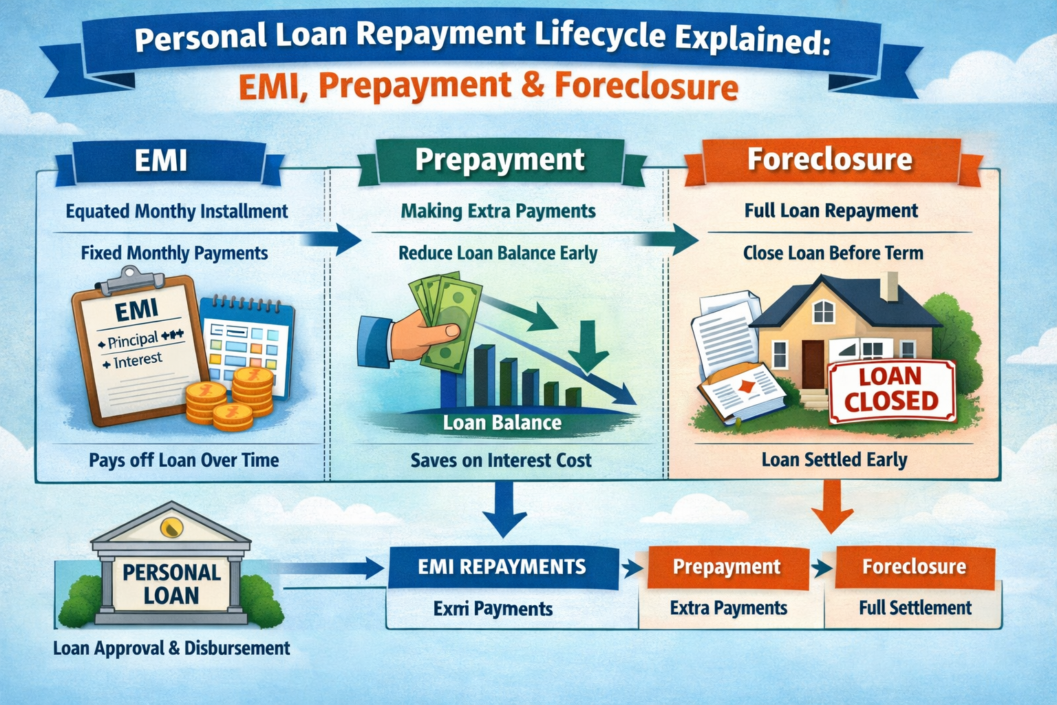 Personal Loan Repayment Lifecycle Explained: EMI, Prepayment & Foreclosure