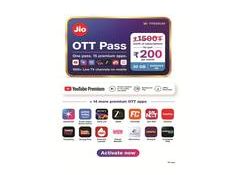 Jio Launches Rs 200 OTT Pass with 15 Premium Streaming Apps, 1,000+ Live TV Channels, 30GB Data and Unlimited 5G Benefits