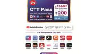 Jio Launches Rs 200 OTT Pass with 15 Premium Streaming Apps, 1,000+ Live TV Channels, 30GB Data and Unlimited 5G Benefits