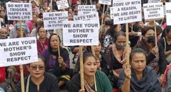 CRPF convoy faces Kuki-Zo women’s protest In Manipur