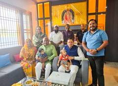 Uttarakhand CM Pushkar Singh Dhami meets family of MLA Arvind Pandey in Udham Singh Nagar