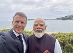 Picture perfect in Nice: Macron's one-word captioned selfie with PM Modi goes viral