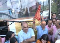 J-K: Around 9,000 pilgrims depart from Nagrota for Annual Mata Kheer Bhawani Mela amid tight security