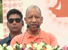 Uttar Pradesh Chief Minister Yogi Adityanath takes part in Yoga Day celebrations in Jhansi