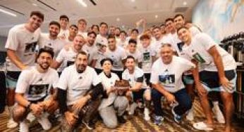 Argentina players wear special shirts for Messi's 39th birthday celebration