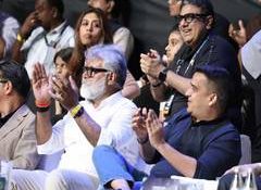 Sports Minister Harsh Sanghavi encourages Team India during Asian Volleyball Championship at Veer Savarkar Sports Complex, Ahmedabad