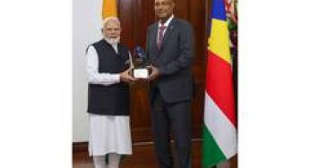 Seychelles confers 'Guardian of the Blue Horizon' title on PM Modi