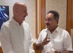 Anupam Kher meets West Bengal BJP President Samik Bhattacharya in Kolkata