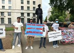 Baloch activists protest outside 10 Downing Street; demand global action against Pakistan's rights record