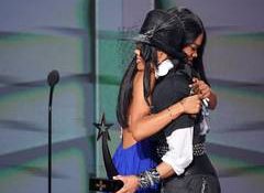 Teyana Taylor gets emotional after Janet Jackson presents her with BET Icon of the Year Award